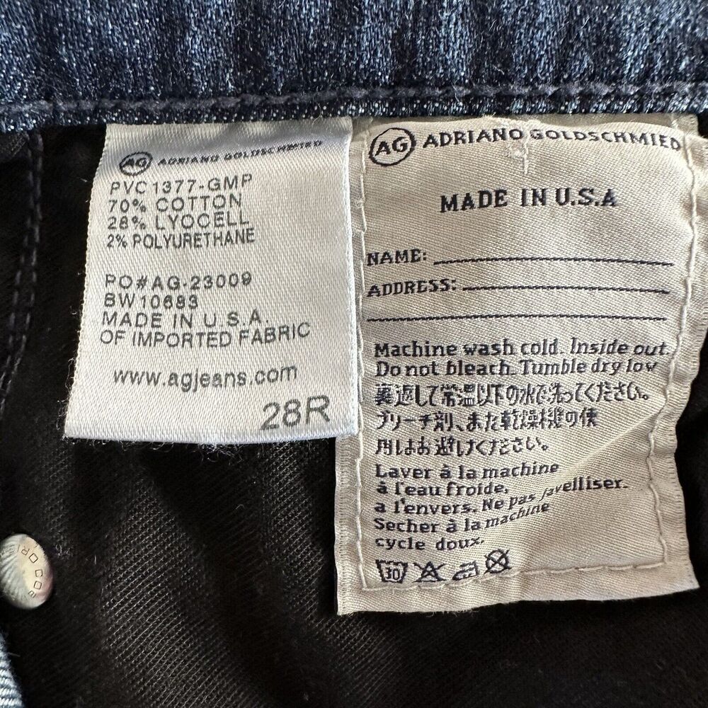 AG Adriano Goldschmied Stevie Ankle Slim Straight Jeans Size 28 - Picture 8 of 8